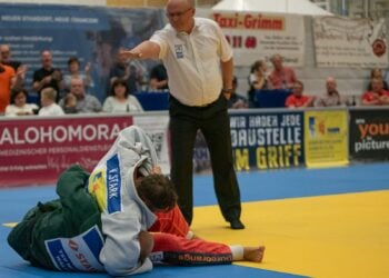 Der Spremberger Judoka Vladimir Stark vom KSC ASAHI in einer Bundesligabegegnung