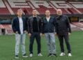 Sebastian Weidhaas, Daniel Ziebig, Sebastian Turowski und Gunnar Winkler (v.l.n.r.) (Bild: FC Energie Cottbus)