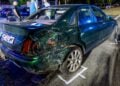 Beschädigtes Auto nach dem Zusammenstoß in Elsterwerda