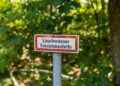 Schild Wasserentnahmestelle am See bei Alt-Schadow