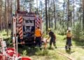 Tanklöschfahrzeug der Feuerwehr bei Alt-Schadow