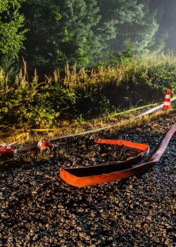 Verbrannte Fläche in der Gohrischheide
