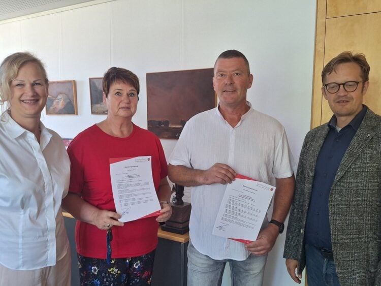 Übergabe der Berufungsurkunden für die Katastrophenschutz-Leuchttürme in Senftenberg