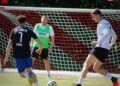 Spielszene vor dem Tor bei der Mini-WM in Luckau