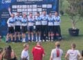 Siegerehrung bei der Steher- und Derny-Europameisterschaft in Pordenone