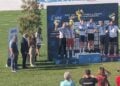 Siegerehrung bei der Steher- und Derny-Europameisterschaft in Pordenone