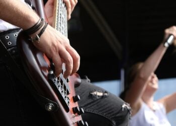 Band bei einem Live-Konzert auf der Bühne (Symbolbild)