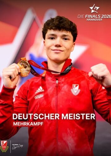 Radomyr Stelmakh vom SC Cottbus bei den Deutschen Meisterschaften im Turnen