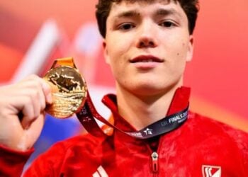 Radomyr Stelmakh mit der Goldmedaille der Deutschen Meisterschaften