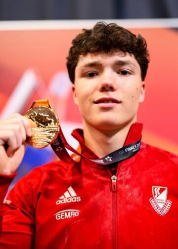 Radomyr Stelmakh mit der Goldmedaille der Deutschen Meisterschaften