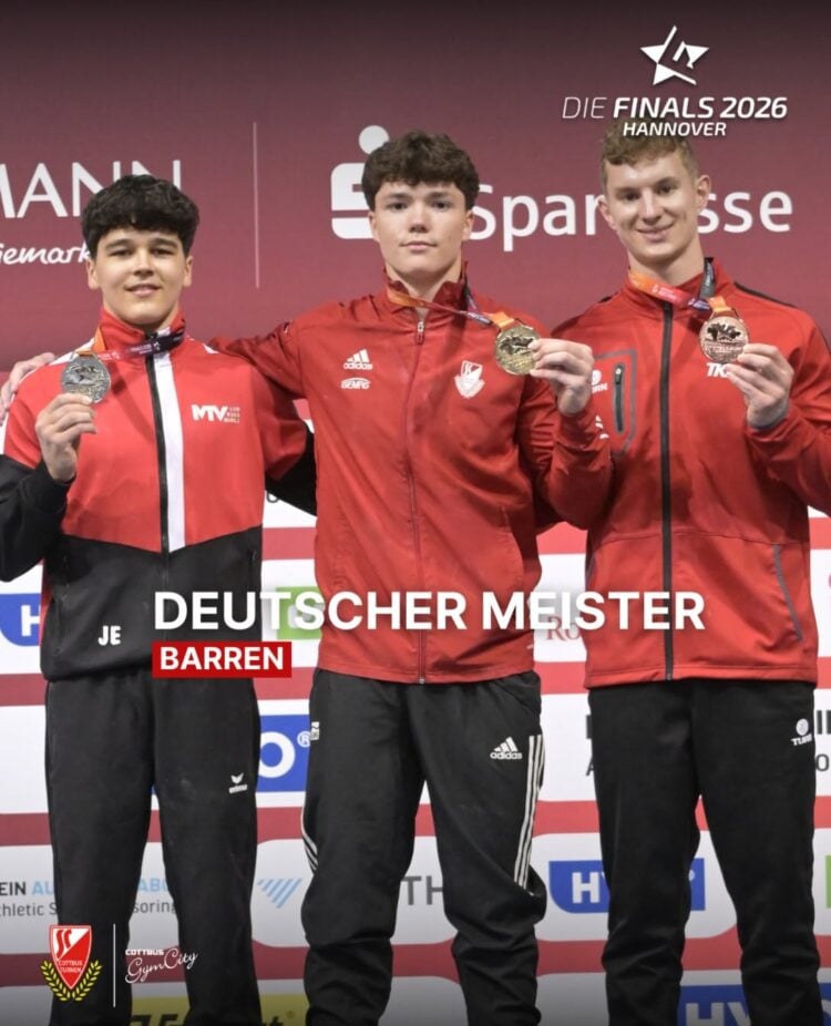 Der Cottbuser Turner Radomyr Stelmakh am Barren bei Die Finals 2026 in Hannover