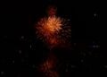 Höhenfeuerwerk über dem Schwielochsee beim Bootskorso