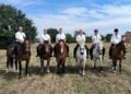 Reiter beim Hahnrupfen des Ströbitzer Erntefestes