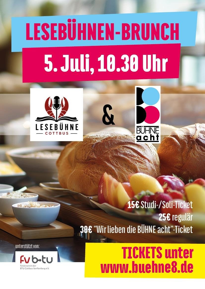 Lesebühnen-Brunch zum Abschluss der Festwoche der Bühne 8