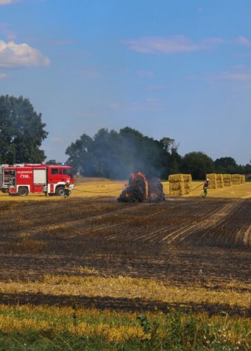 Feldbrand in Spree-Neiße aus der Distanz