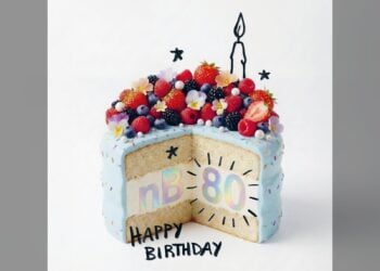 neue Bühne Senftenberg: Grafik zum FestSpiel Jubiläum zum 80. Geburtstag