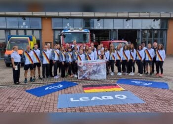 Deutsche Mannschaften vor der Europameisterschaft im Feuerwehrsport in Cottbus verabschiedet