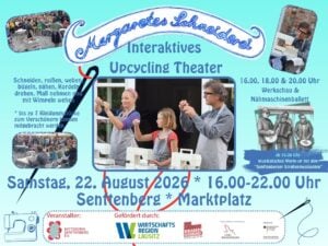 Nähmaschinenballett auf dem Senftenberger Markt