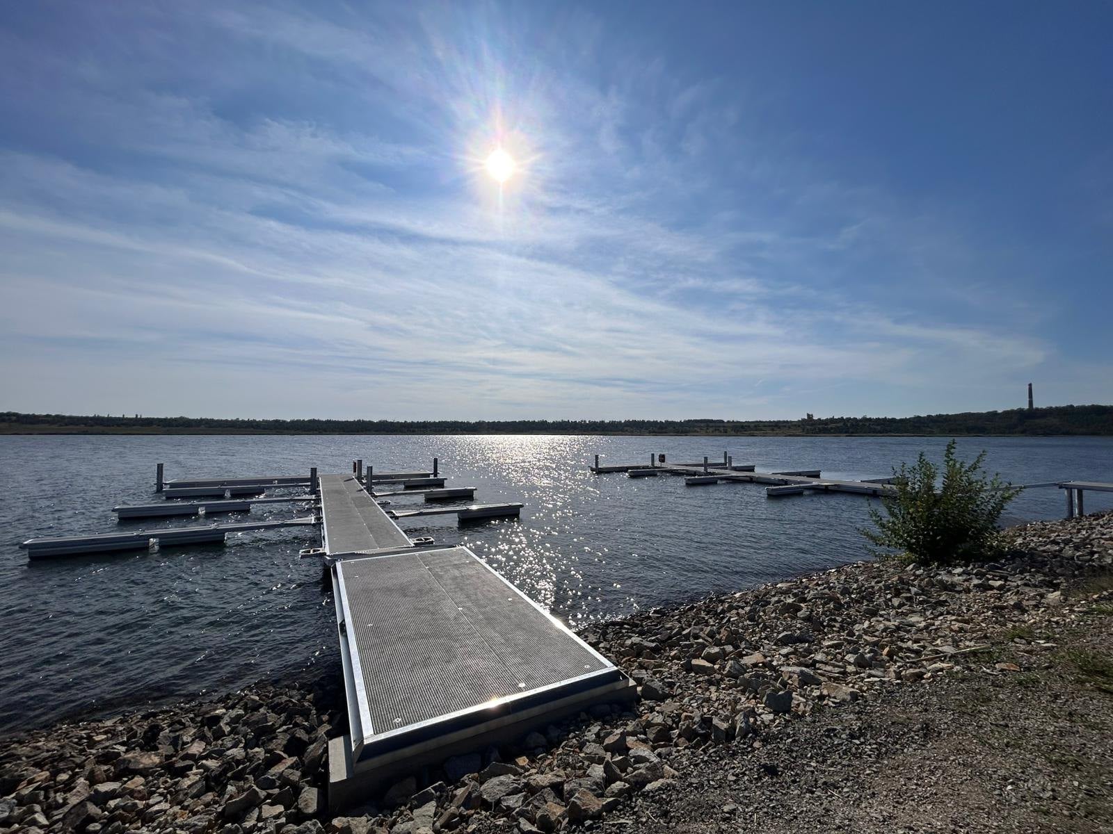 Liegeplätze der neuen Steganlage am Großräschener See