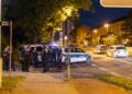 Streifenwagen bei der Fahndung in Cottbus