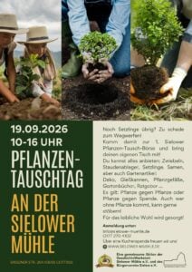 Pflanzen tauschen statt wegwerfen an der Sielower Mühle