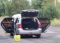 Fahrzeug der Kriminalpolizei an der Einsatzstelle in Cottbus