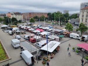 Cottbuser Wochenmarkt zieht um: Am Samstag auf dem Berliner Platz