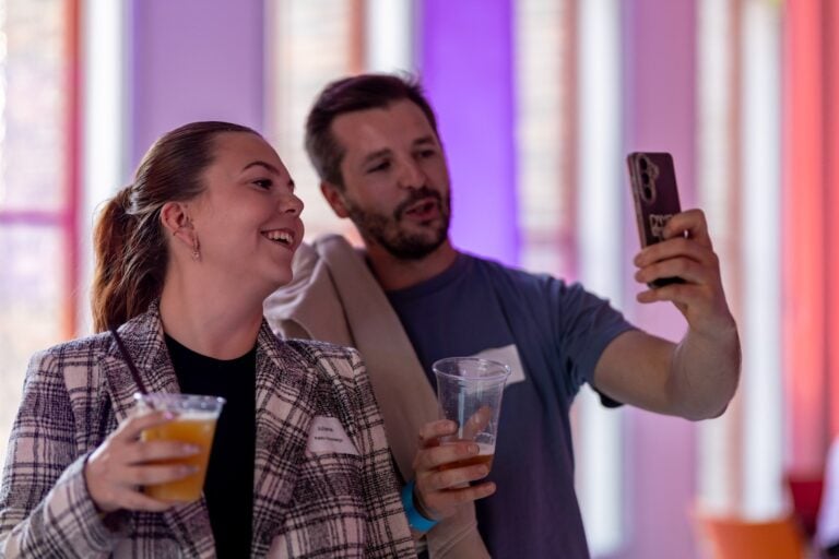 Gäste der „Beats & Business“-Party im Cottbuser Dieselkraftwerk