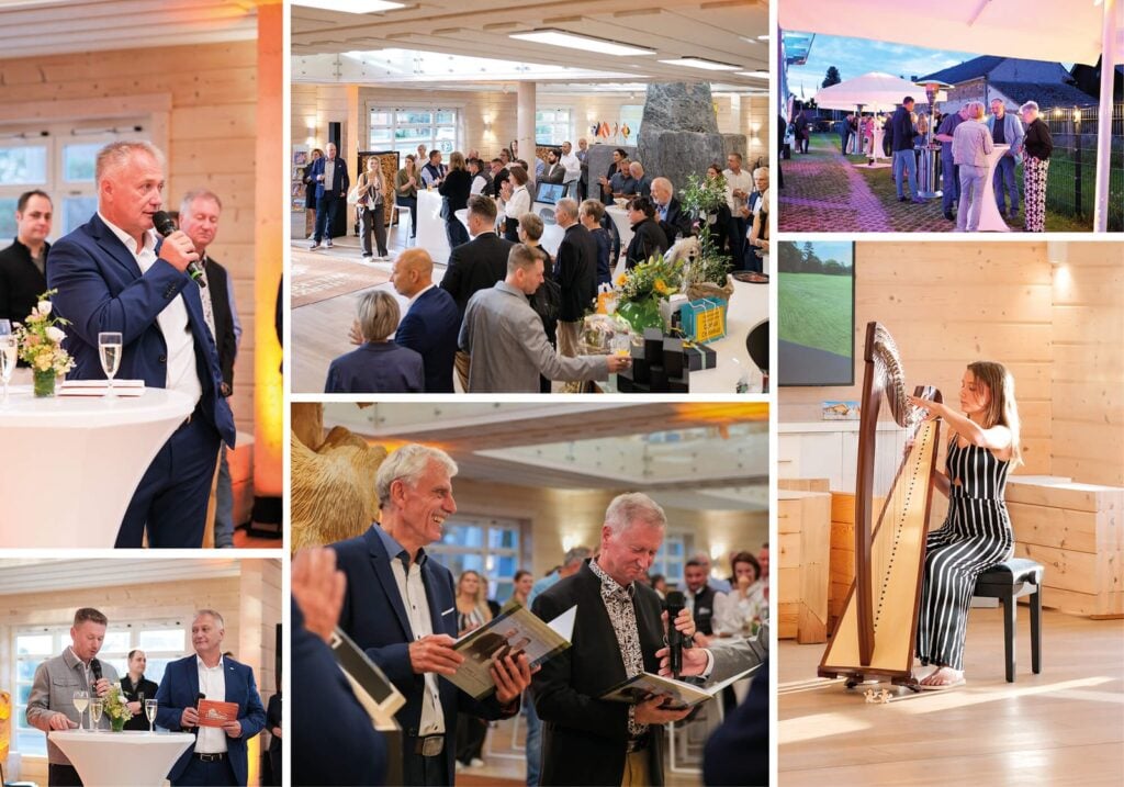 Collage vom Jubiläumsabend bei LéonWood in Maust