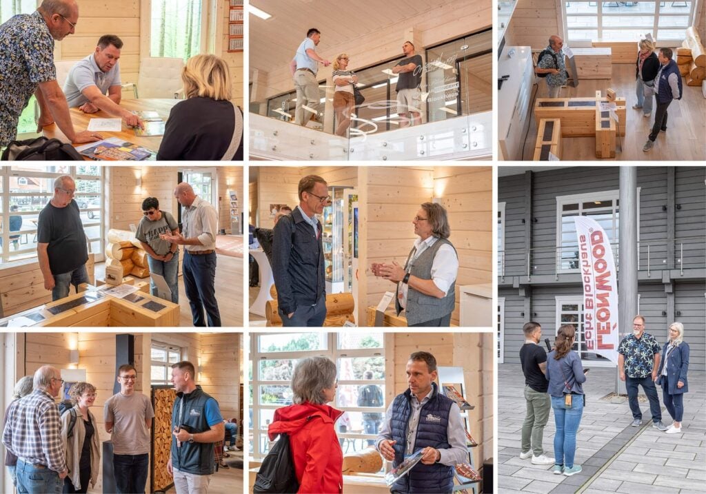 Collage vom Tag der offenen Tür bei LéonWood