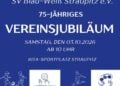 Plakat zum 75-jährigen Jubiläum des SV Blau-Weiß Straupitz