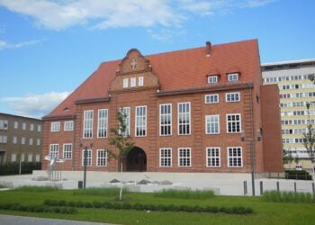 Backsteingebäude des Stadthauses in Cottbus