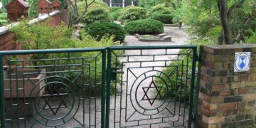 Tor mit Davidstern am Jüdischen Friedhof in Tröbitz