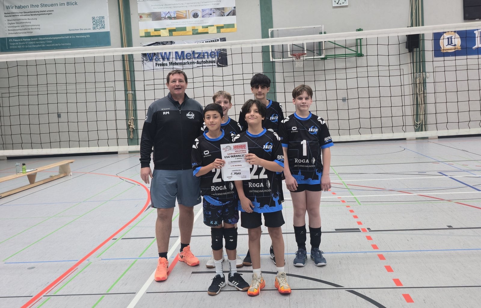 Spielszene der U14 des VC Herzberg gegen Eisenhüttenstadt