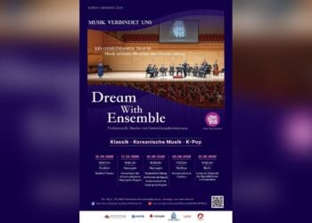 Plakat der Deutschlandtour des Dream With Ensemble mit Konzertterminen, darunter Cottbus am 20. September