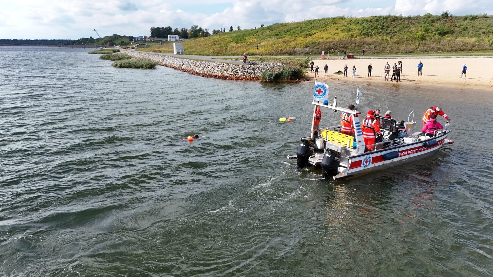 Pavla Petrová erreicht den Stadtstrand Großräschen