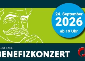 Ankündigungsmotiv zum Benefizkonzert in Gedenken an Albert Schweitzer