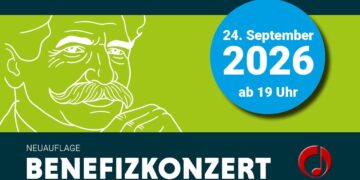 Ankündigungsmotiv zum Benefizkonzert in Gedenken an Albert Schweitzer