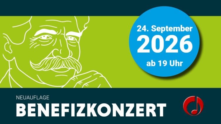 Ankündigungsmotiv zum Benefizkonzert in Gedenken an Albert Schweitzer