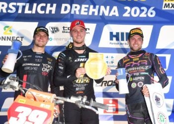 Siegerehrung der Masters-Klasse beim ADAC MX Masters in Fürstlich Drehna