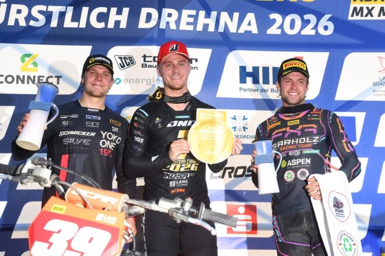 Siegerehrung der Masters-Klasse beim ADAC MX Masters in Fürstlich Drehna