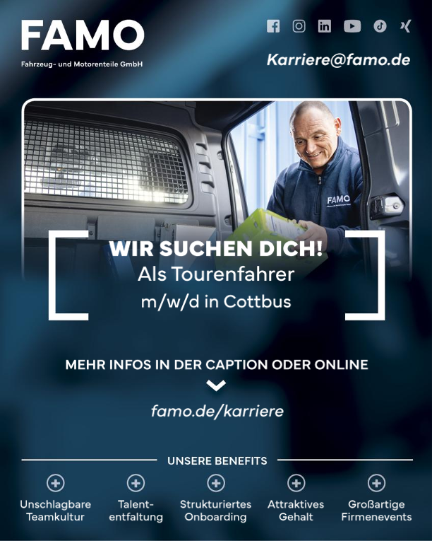 FAMO Fahrzeug- und Motorenteile GmbH: Tourenfahrer Cottbus (m/w/d) in Cottbus