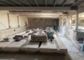 Die Baustelle zum Richtfest im April