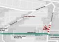 Karte der Umleitung der Buslinien 9 und 13 über die Gallinchener Straße in Groß Gaglow