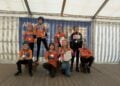 Die Nachwuchssportlerinnen und -sportler des RK Endspurt 09 Cottbus bei der Siegerehrung in Lichterfeld