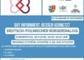Einladungsplakat zum deutsch-polnischen Bürgerdialog am 26. November 2026 in der Residenz Dychów