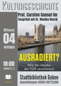 Carsten Gansel spricht in Guben über verschwundene DDR-Literatur