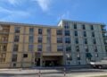 Die Neubauten der GWC an der Briesmannstraße in Cottbus mit unterschiedlich gestalteten Fassaden
