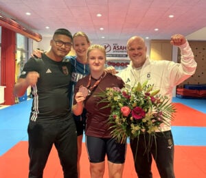 Sumo-Bronze aus Baku: Empfang für Rosalie Büttner