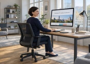 Für Unternehmen aus Leipzig und Chemnitz stellt sich oft die Frage, wer das beste Webdesign bietet (KI-generierte Illustration)